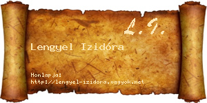 Lengyel Izidóra névjegykártya
